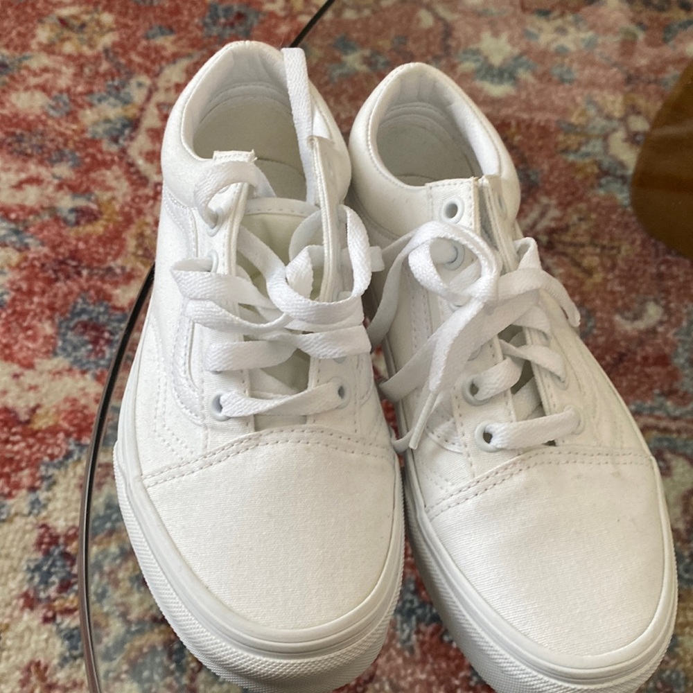 White Vans- Never worn!